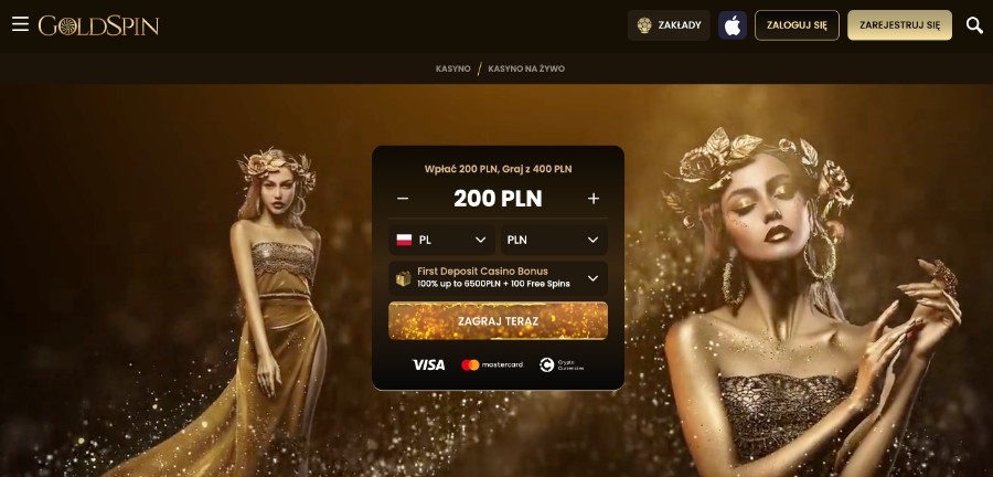 Goldspin strona startowa
