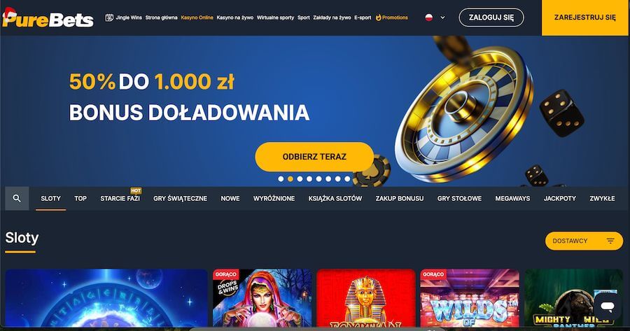 Bonus doładowania w PureBets