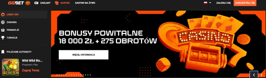 Kasyno na prawdziwe pieniądze GGBet