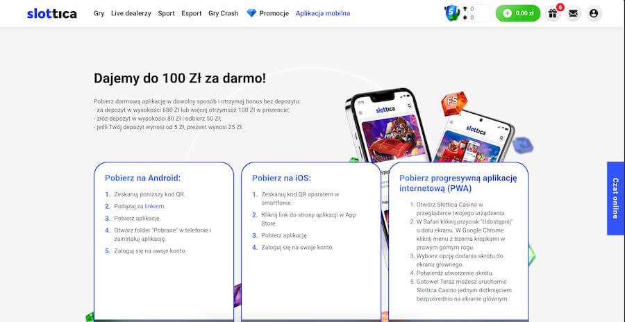 100 zł bonusu za pobranie aplikacji mobilnej