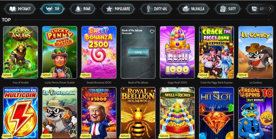 Najlepsze gry w Godz Casino podczas testu 