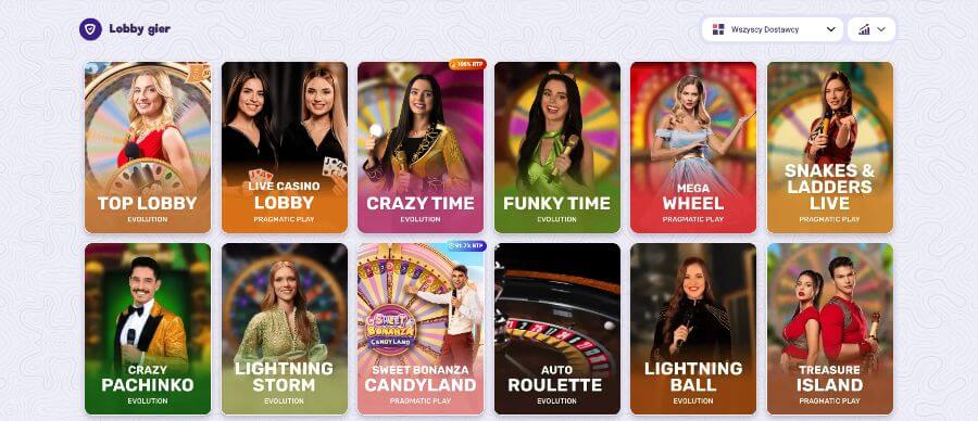 Sekcja z kasynem na żywo w Safecasino