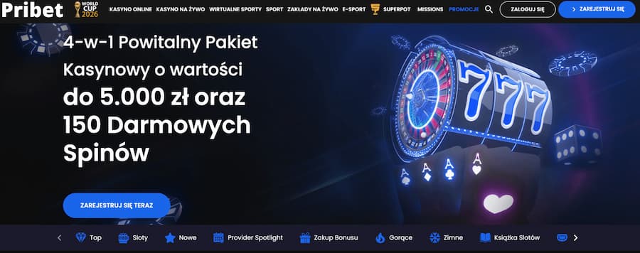 Bonus powitalny od Pribet