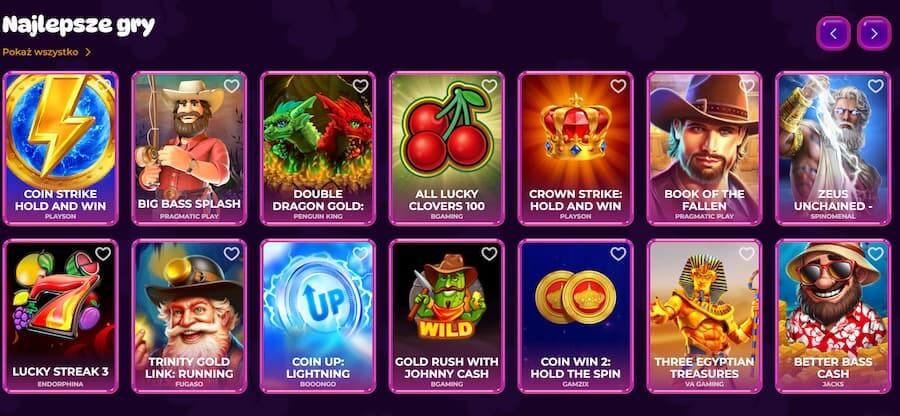 Spinania Casino - oferta gier
