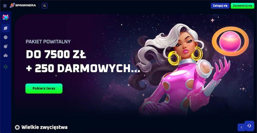 Bonus powitalny w kasynie Spinwinera