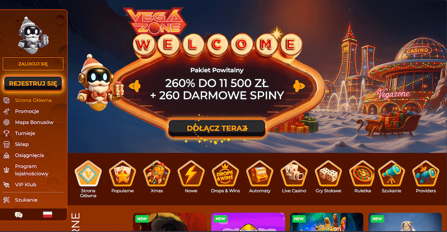 Bonus Vegazone na start