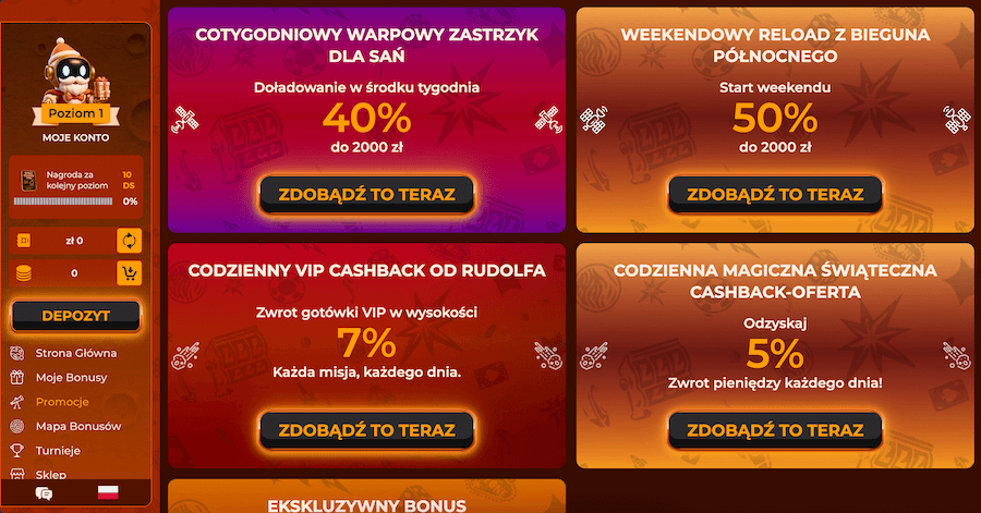 Promocje dostępne w kasynie Vegazone